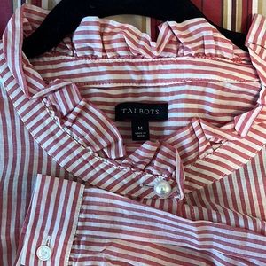 Girly Striped Button Down